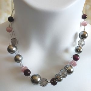 Lia Sophia Beaded Wire Necklace
